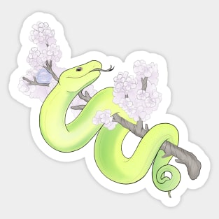 White Sakura Viper: Green Sticker